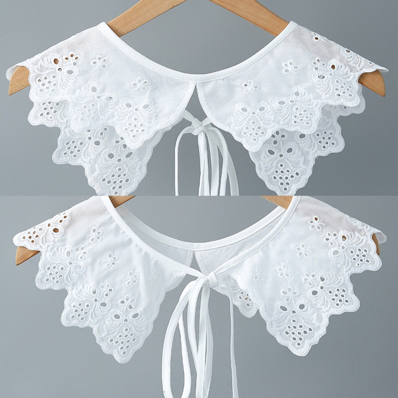 Khăn Choàng Cổ Thắt Nơ Thêu Họa Tiết Hoa Xinh Xắn Cho Nữ