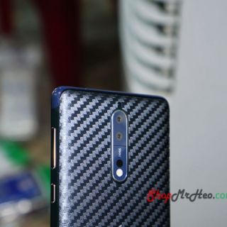 Bộ 3 Dán Full Mặt Sau Lưng 3D Carbon Nokia 8