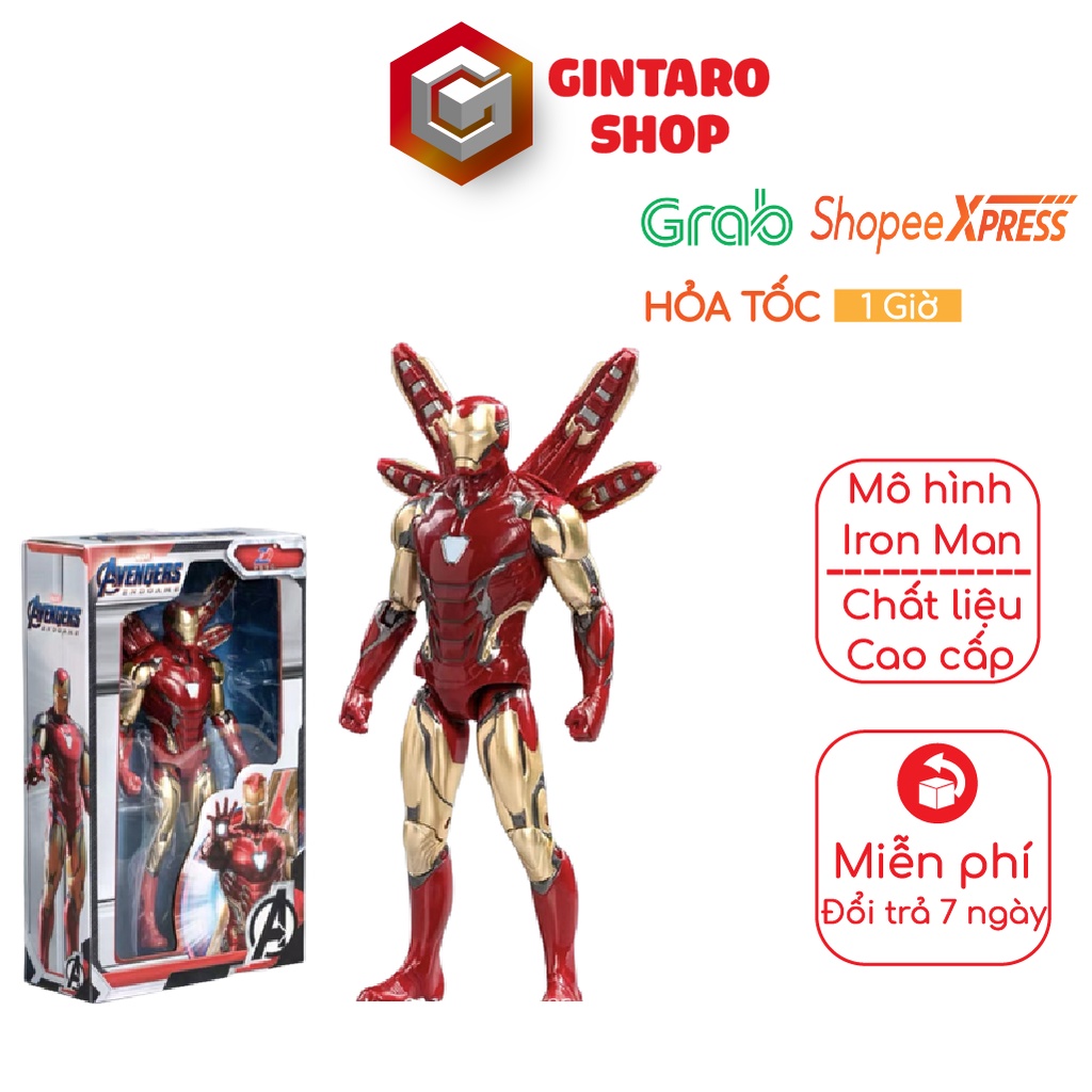 Mô hình Iron Man marvel Mark 85 cao cấp, Đồ chơi mô hình nhân vật người sắt Gintaro Shop