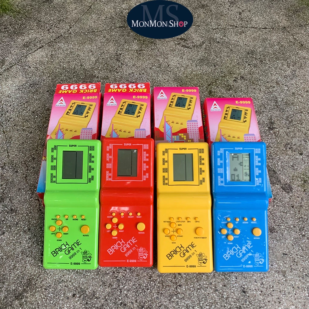 Máy Chơi Game Điện Tử Cầm Tay Xếp gạch, Máy chơi  Xếp Hình Huyền Thoại 8x 9x brick game 9999