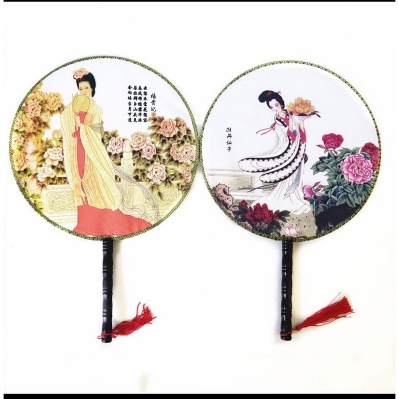 Quạt tròn cổ trang chị hằng nga cho bé chụp hình trung thu