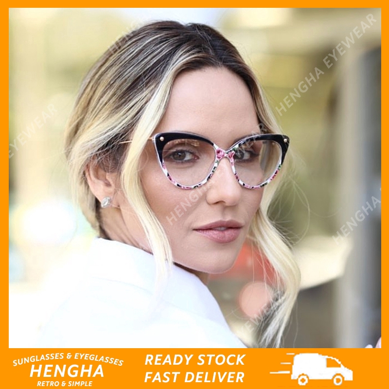 Kính Mát Kiểu Mắt Mèo Thời Trang Cho Nữ 0°~400°