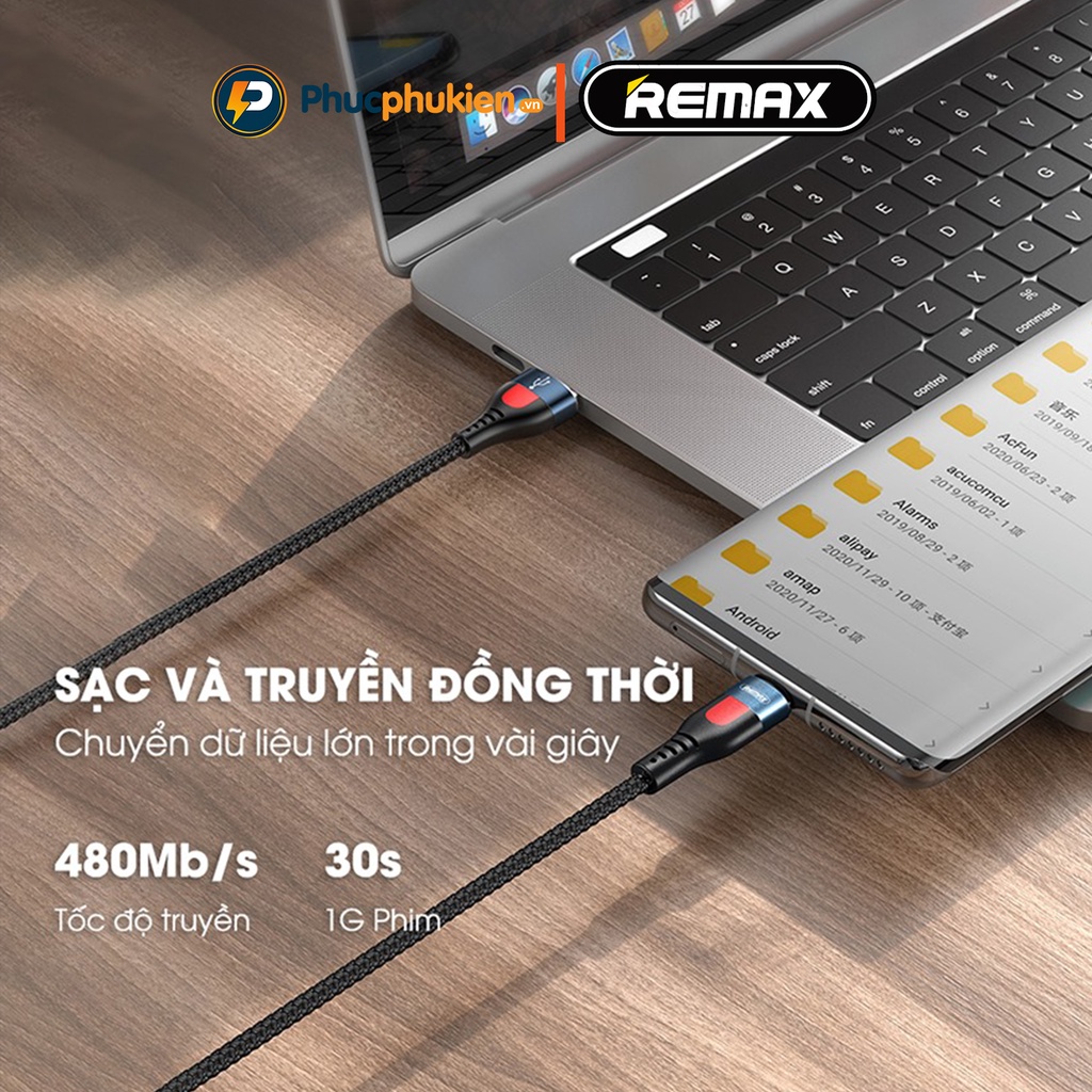 Dây sạc nhanh 20w chính hãng Remax 188i sạc nhanh 20w cho 14 pro max trở xuống - Phúc Phụ Kiện bảo hành 12 tháng 1 đổi 1