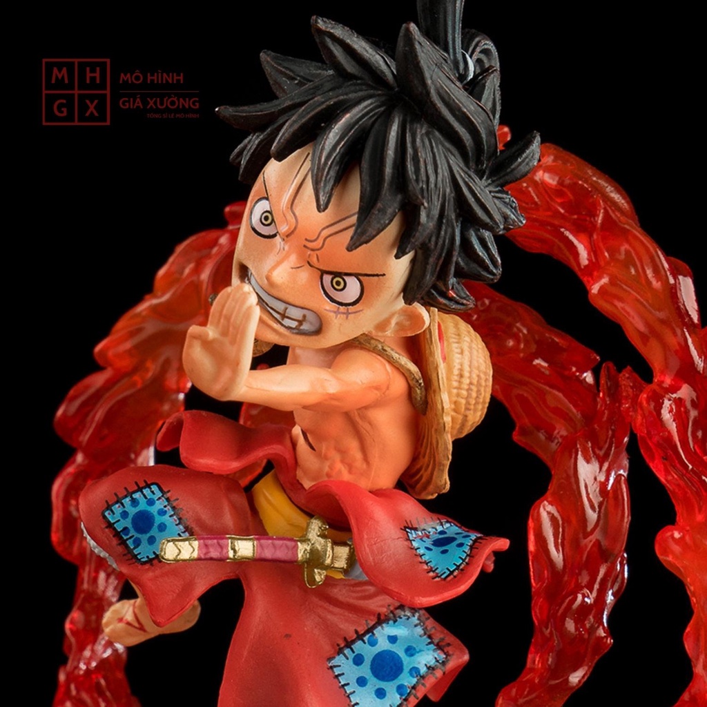 Mô Hình Monkey D. Luffy &quot;Mũ Rơm&quot; Có Đèn Led Cao 13cm Trạng Thái Chiến Đấu - Figure Tượng One Piece