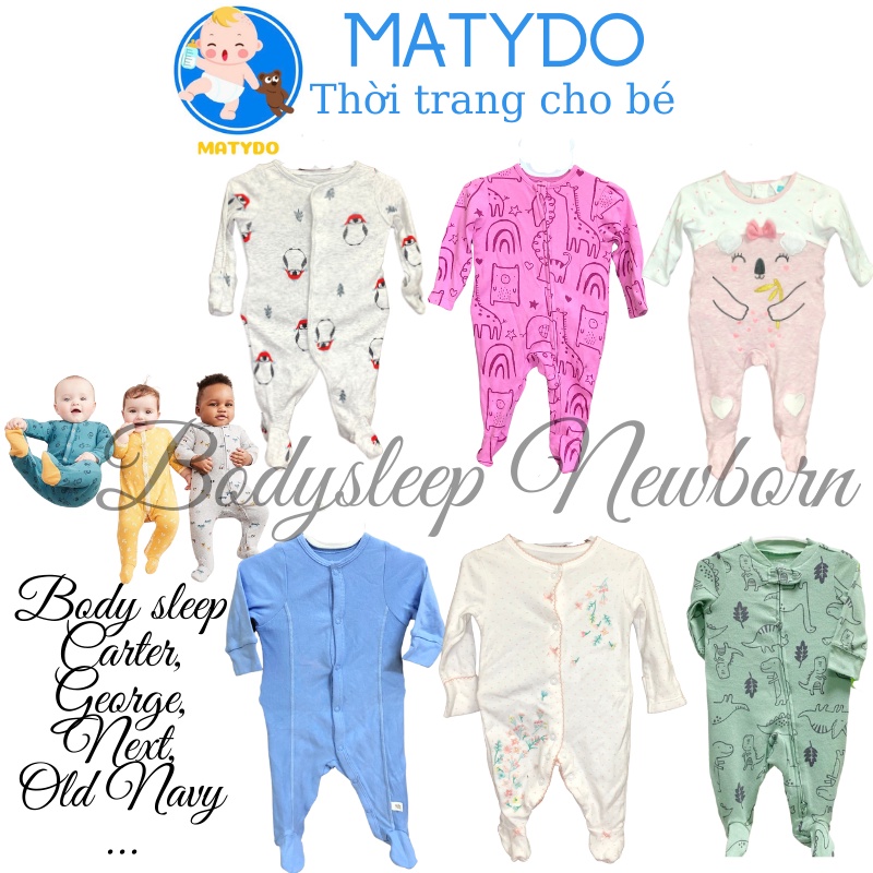 Bộ body cho bé dài tay MATYDO bodysuit cho trẻ sơ sinh liền tất cho bé 0-1 tháng