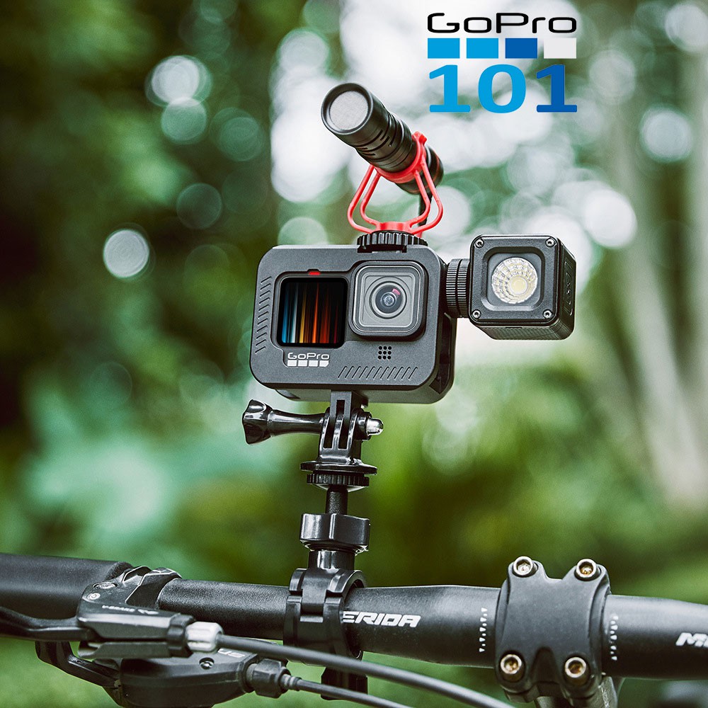 Case Nhôm CNC cho GoPro 9 Black màu đen có 2 chân ngàm gắn phụ kiện - GoPro101