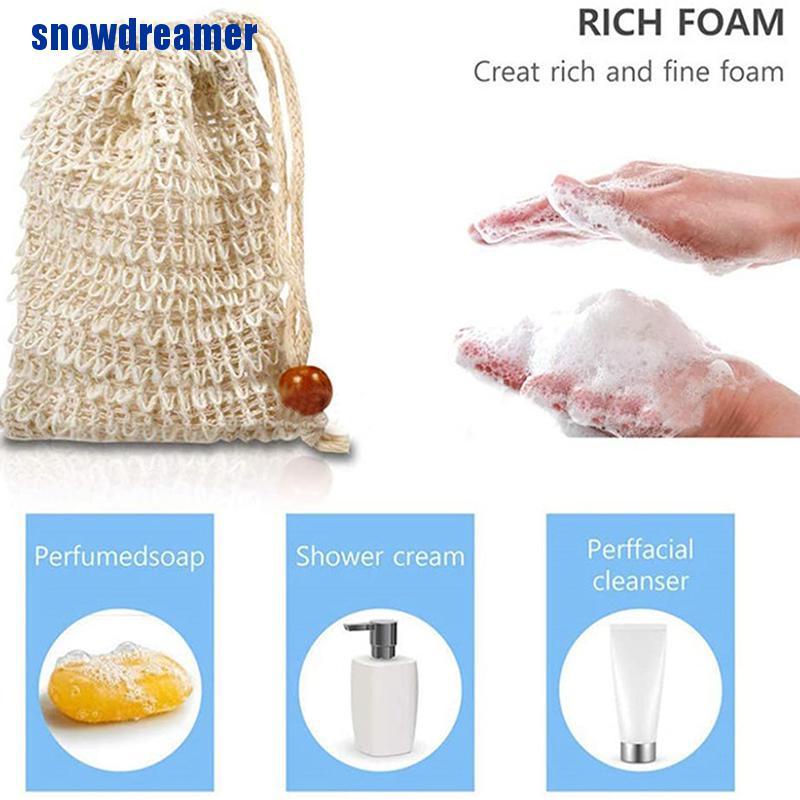 [Hàng mới về] Túi sợi tẩy da chết đựng xà phòng khi tắm tiện lợi tiết kiệm không gian