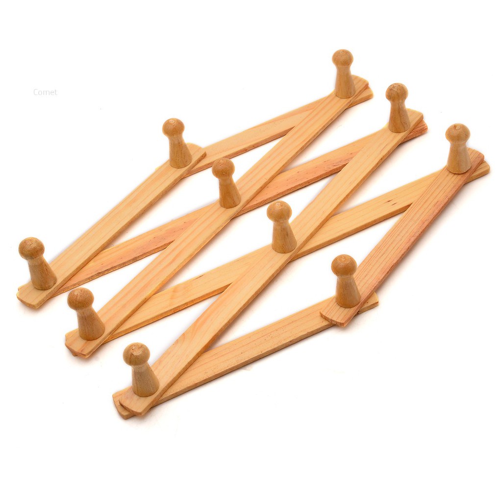 10 Hooks Expanding Keys Hat Clothes Robe Towel Hanger Wall Mount Home Door Rack