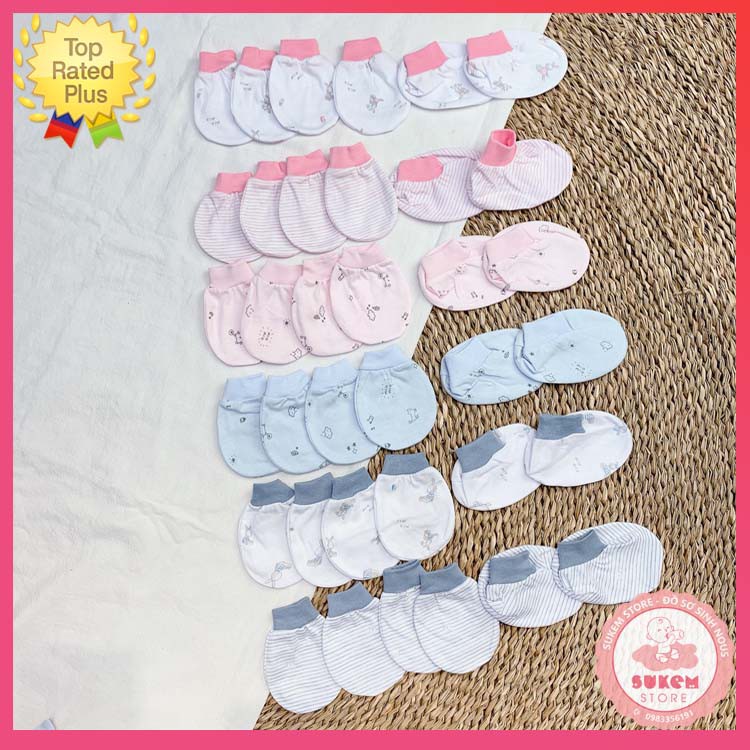 Set Bao Tay Chân Mio 100% Cotton Mềm Mịn Cho Bé