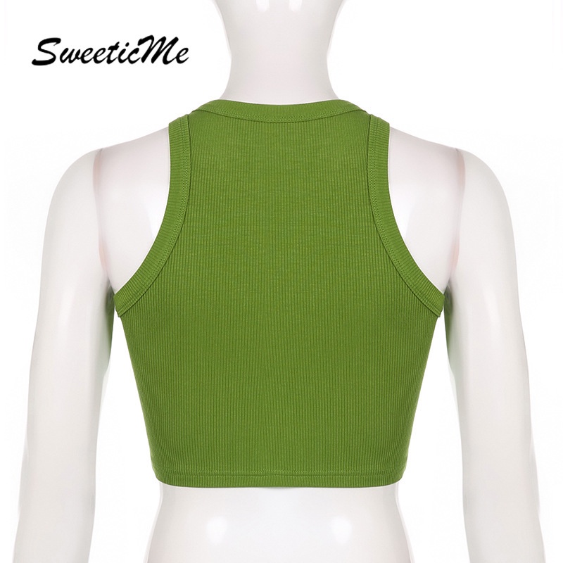 Áo Tank top Thêu Chữ Phong Cách Thời Trang Đường Phố Mới   Cho Nữ