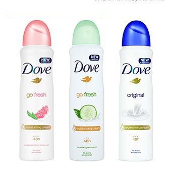 Xịt khử mùi Dove dành cho nữ 48H nhiều màu 150ml