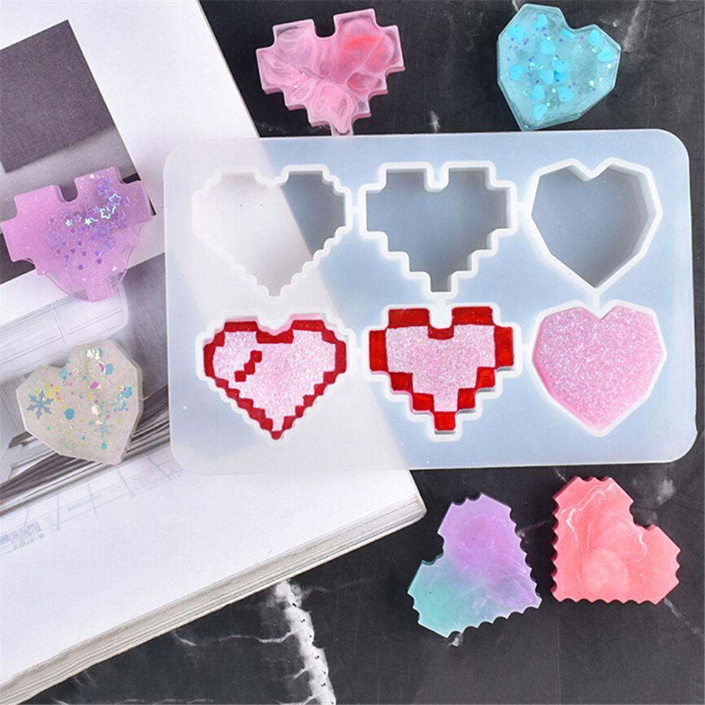 Khuôn Silicone Tạo Hình Làm Mặt Dây Chuyền Hình Trái Tim