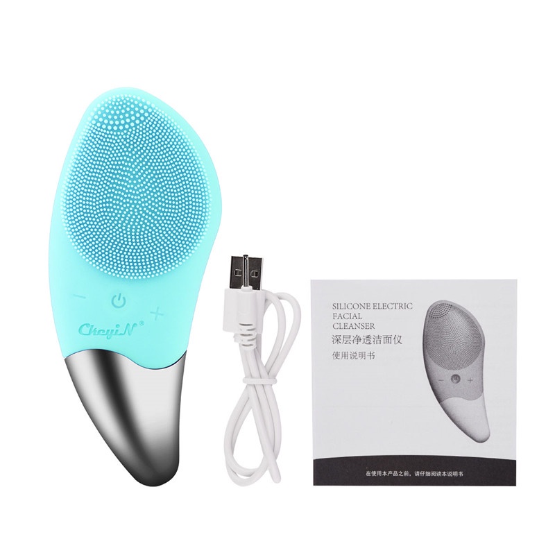 CkeyiN máy rửa mặt đẩy tinh chất, massage mắt bằng silicone chống thấm nước MR336