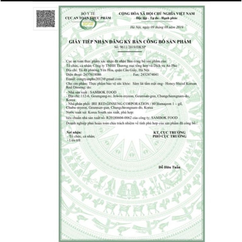 Hồng sâm lát tẩm mật ong Hàn Quốc bồi bổ sức khỏe toàn diện tăng cường thể lực giảm stress hộp 200g