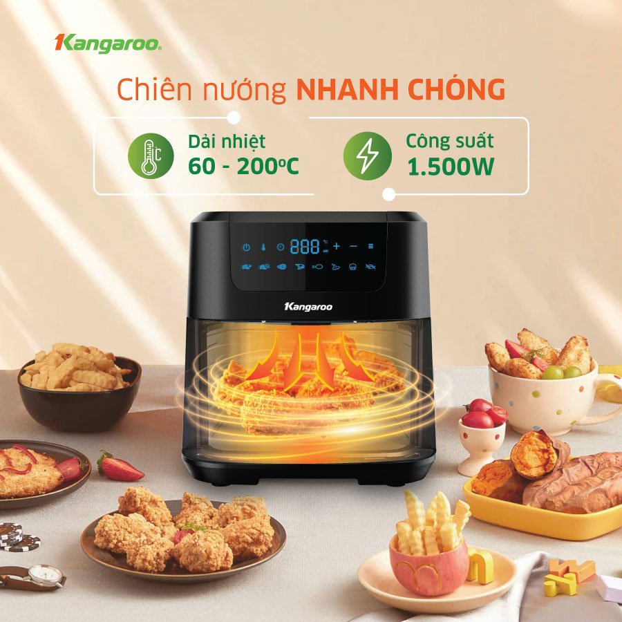 Nồi chiên không dầu điện tử 5L Kangaroo KG5AF1A