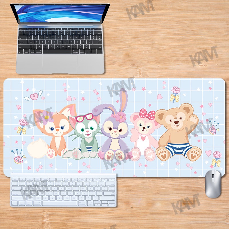 Tấm Lót Chuột Và Bàn Phím Cỡ Lớn 800Mm X 300Mm Chống Thấm Nước In Họa Tiết StellaLou Dễ Thương Trang Trí Phòng / Văn Phòng