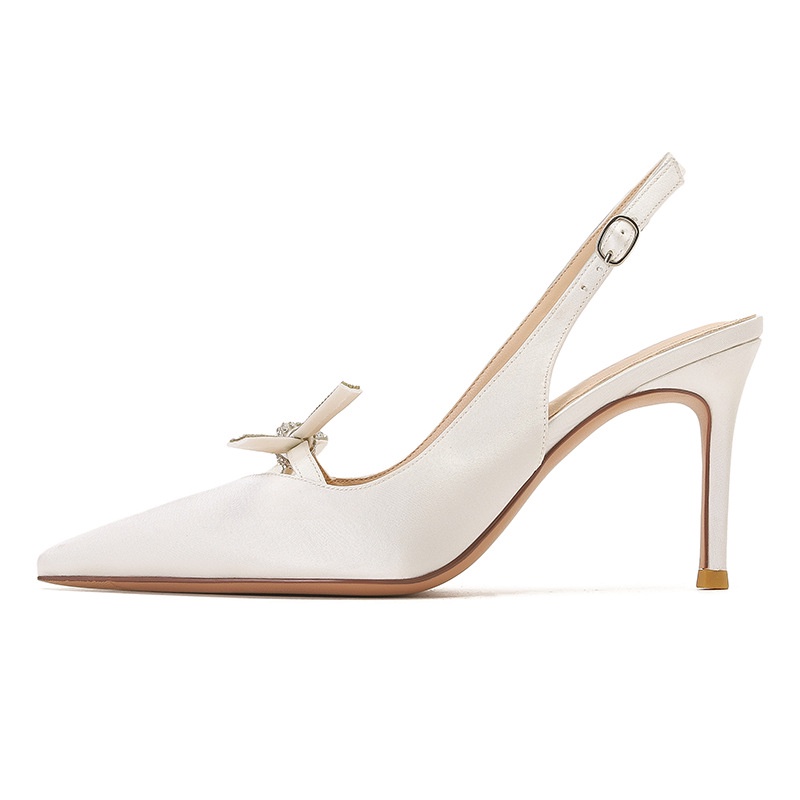 Giày Cao Gót Mũi Nhọn Đính Đá Thời Trang Sang Trọng Cho Nữ