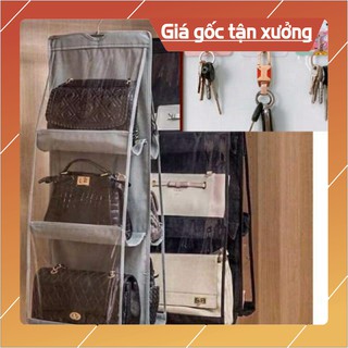 Giá treo để  Túi Xách 6 ngăn (tặng 3 móc dính 3d siêu chắc)