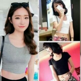Áo croptop tay ngắn ôm body