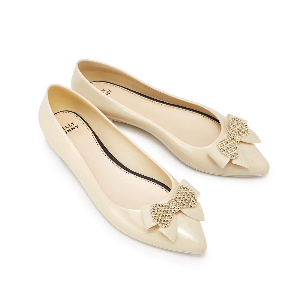 Giày búp bê Jelly Bunny SHOES : POINTED JB BOW B21WLBI019 WHT600