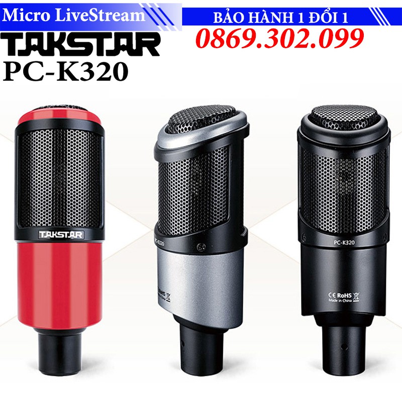 Mic thu âm chuyên nghiệp dành cho hát karaoke live stream Takstar PC K320