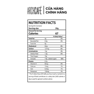 Combo 2 Túi Cà phê Cappuccino Chuối Archcafe  (túi 50 gói x 20g)