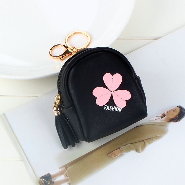 Dễ Thương Ví Đựng Tiền Xu mini Hình Cỏ Ba Lá Xinh Xắn