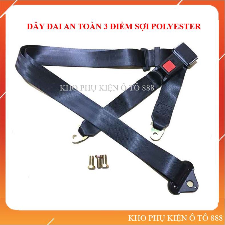 [ Freeship Xtra ] Dây Đai An Toàn Ô Tô 3 Điểm Bản Rộng 5cm Bằng Sợi Polyester Siêu Bền