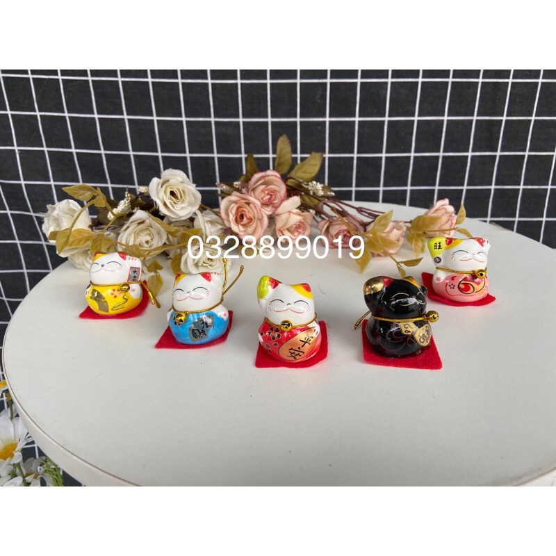 (HOT GIÁ TỐT) SET 5 MÈO MINI ĐẸP MẮT - MÈO THẦN TÀI ĐỂ BÀY DECOR TRANG TRÍ CHẤT LƯỢNG