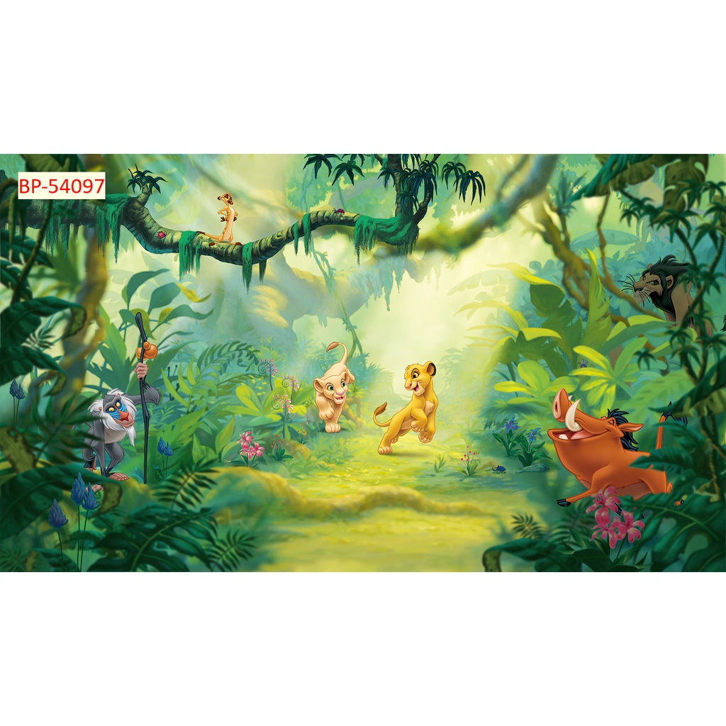 Tranh Dán Tường Phòng Trẻ Em Hoạt Hình Ngộ Nghĩnh Tặng Keo Và Dụng Cụ Dán