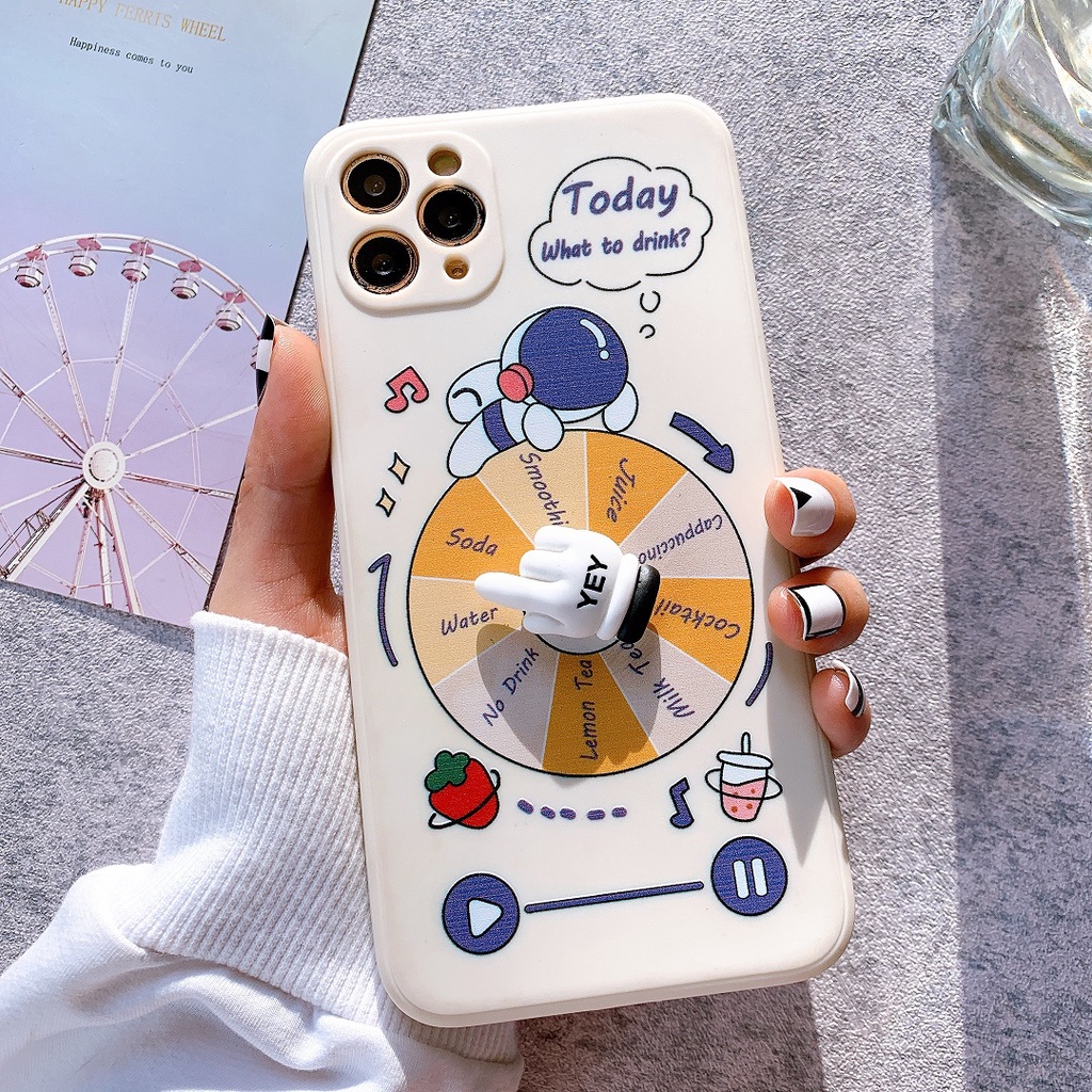 ỐP LƯNG KÈM PHỤ KIỆN NỔI XOAY 3D PHI HÀNH GIA x GẤU DÀNH CHO DÒNG MÁY VIVO/iphone/XIAOMI/SAMSUNG/OPPO