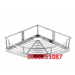 Kệ góc 1 tầng inox 304 để dầu gội xà bông đồ dùng nhà tắm KG03
