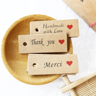 100 Tag Giấy Chữ Thank You