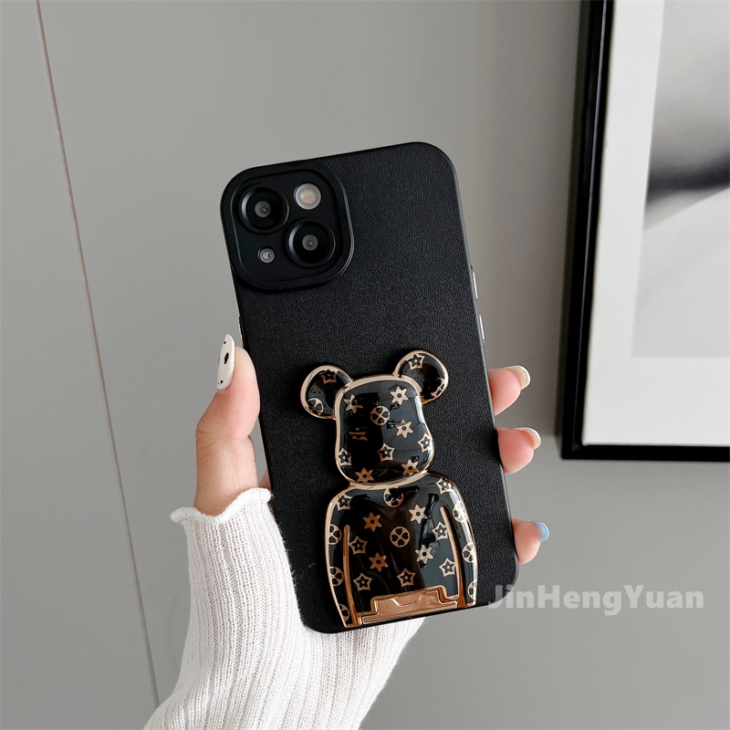 Ốp Điện Thoại Da Mềm Đế Kim Loại Cho IPhone 14 13 12 11 Pro Max X Xs Max Xr 7 8 Plus