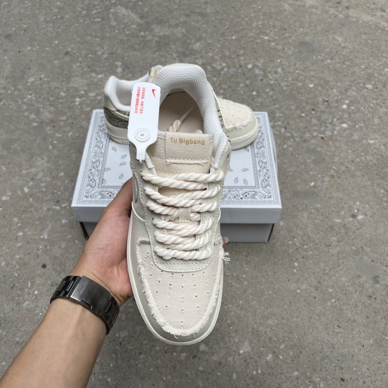 Giày Thể Thao AF.1 Bigassteam cream nam nữ