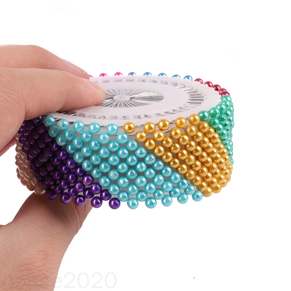 Bộ 40 ghim nhựa ngọc trai nhiều màu cho làm thủ công