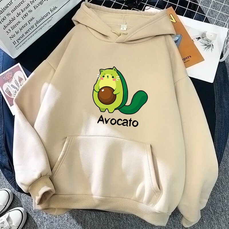 Áo khoác Hoodie form rộng sweater nỉ Ulzzang Avocado đứng Hot trend Thời Trang Thu Đông siêu đẹp harasa.store