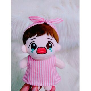 Đầm sọc cho doll 15cm, 20cm