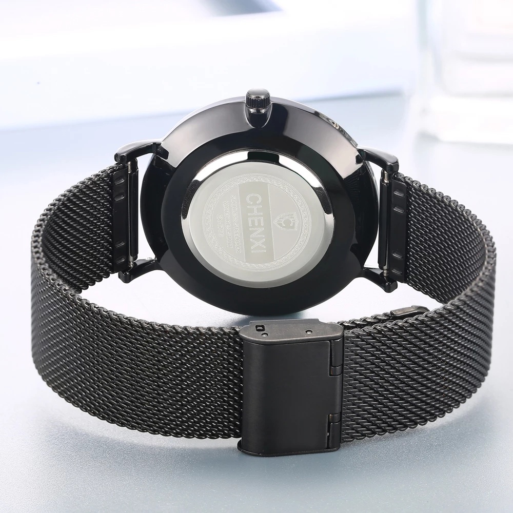 Đồng Hồ Đeo Tay Chexi Chống Thấm Nước Siêu Mỏng Bằng Thép Không Gỉ Dành Cho Nam