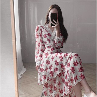 Đầm Hoa Phối Ren