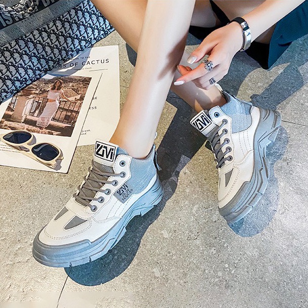 Giày thể thao nữ trắng sneaker cổ cao đế bánh mỳ ulzzang hottrend 2022 thời trang đế cao su đi làm đi chơi G009