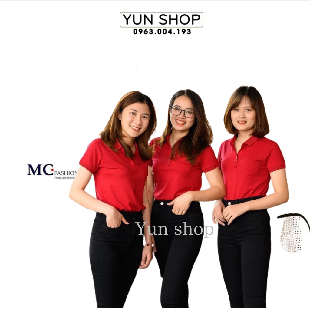 Áo Phông Polo Cổ Đức - Áo Phông Đỏ 1 Màu AP 206