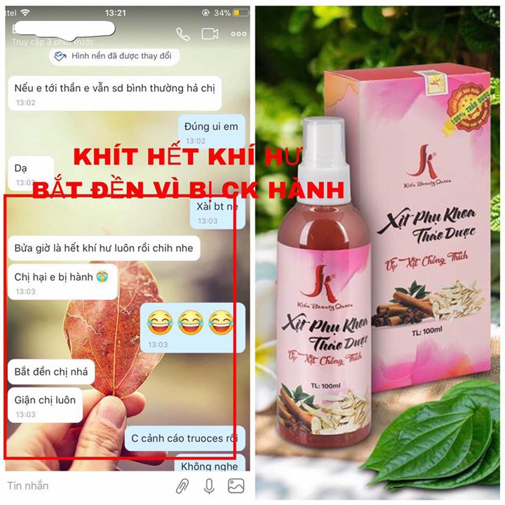 Dung dịch vệ sinh phụ nữ - Xịt phụ khoa lá trầu thông