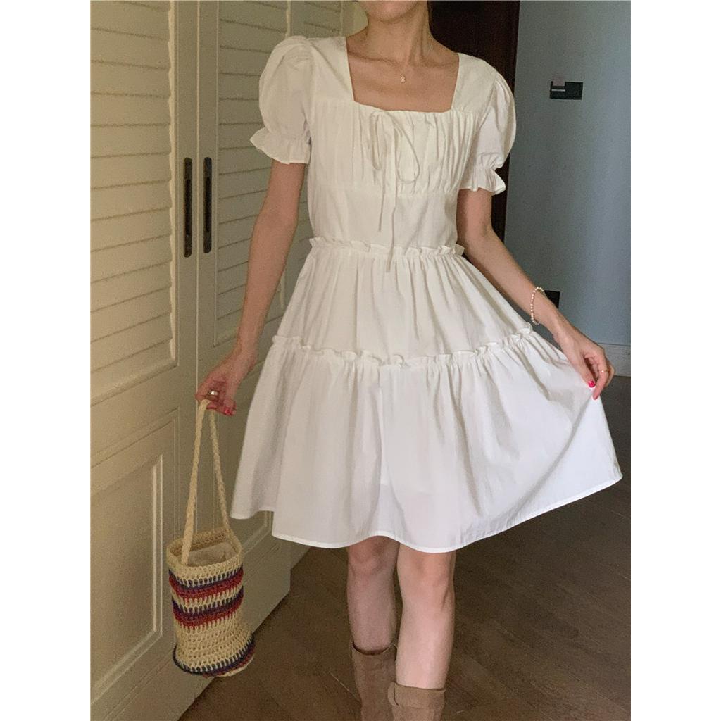 Đầm Ôm Cổ Vuông Ngắn Tay Thời Trang Sành Điệu 64295