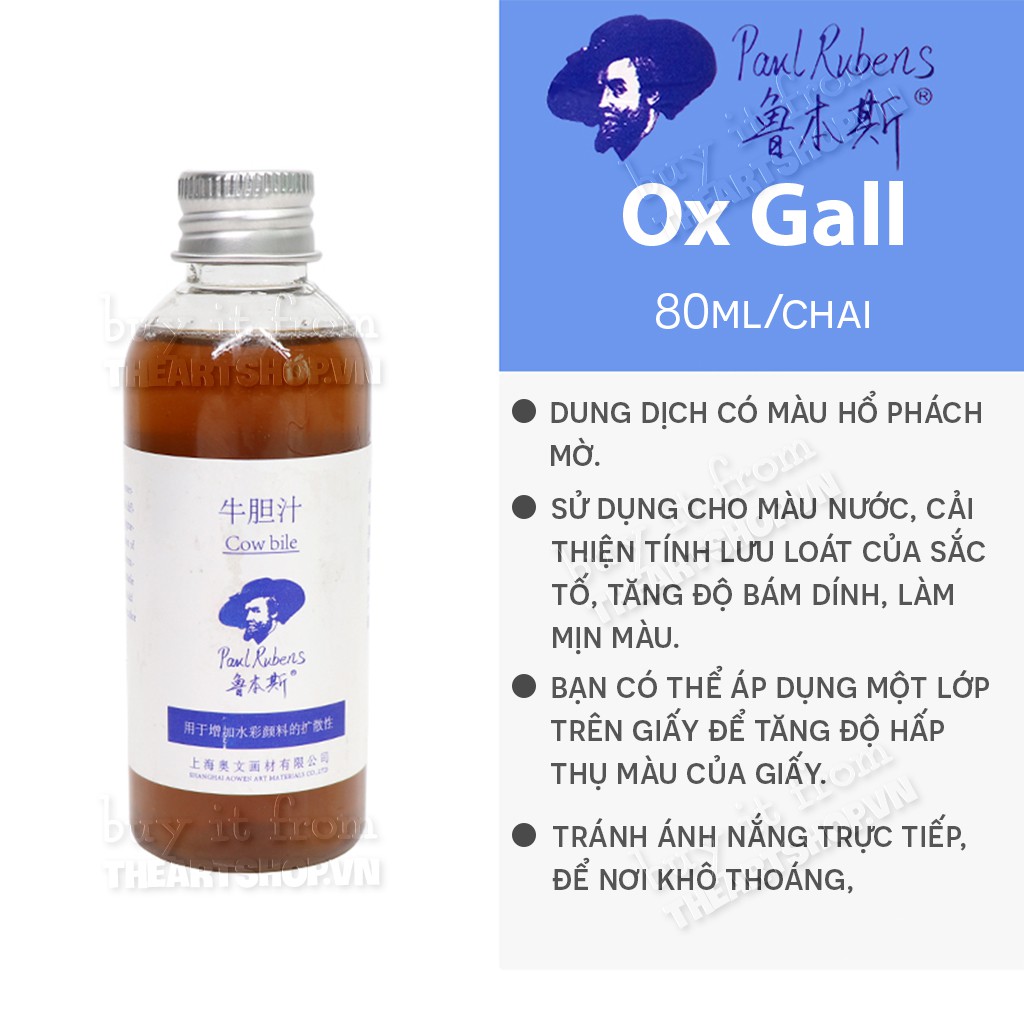 Keo chặn màu và dung môi màu nước cao cấp PAUL RUBENS - Masking Fluid & Medium.