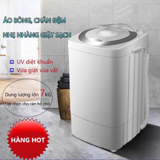 Máy giặt mini bán tự động nhà ít người và đồ em bé giặt tối đa 6,5kg smart_homehome gd156