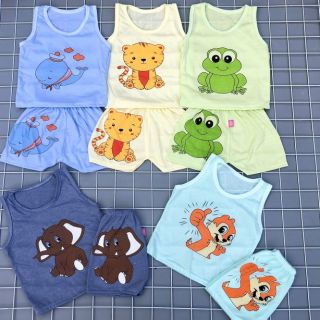 Combo 5 bộ cho bé cotton in hình thú