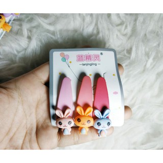 Set 3 Kẹp Tóc Hình Thỏ Jlt3001