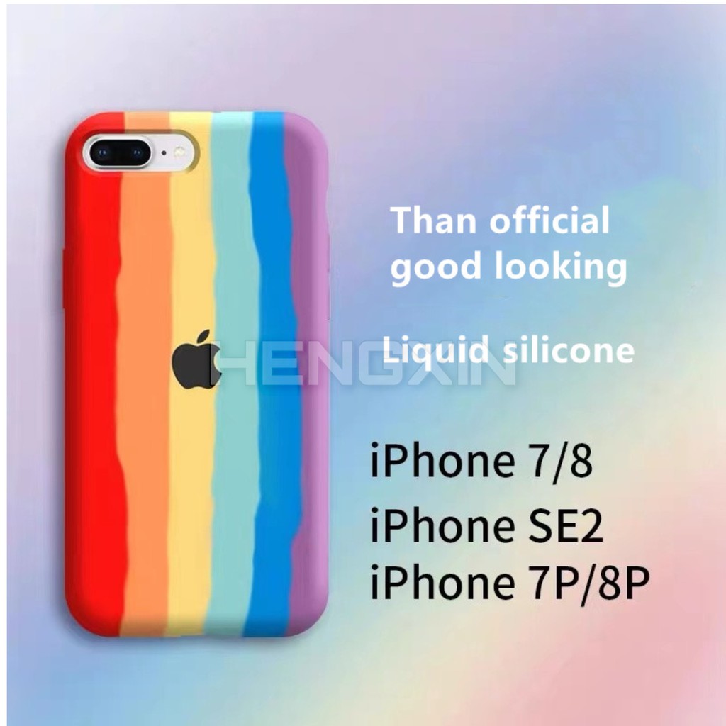 Ốp Điện Thoại Silicon Họa Tiết Kẻ Sọc Màu Cầu Vồng Xinh Xắn Cho Iphone 11 Pro Max Xr Xs Xsmax 7 8 Plus Se 2020 | BigBuy360 - bigbuy360.vn