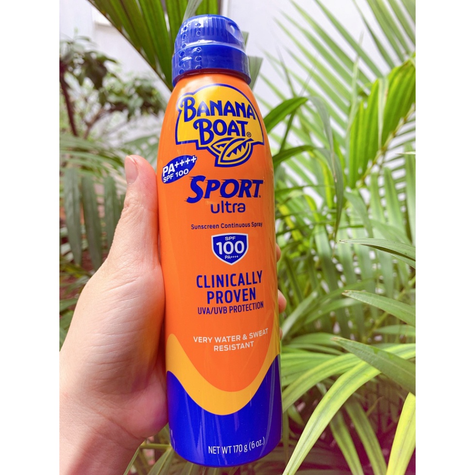 Xịt Chống Nắng Banana Boat Sport ultra Thể Thao SPF100 PA++++ 170G-90ML